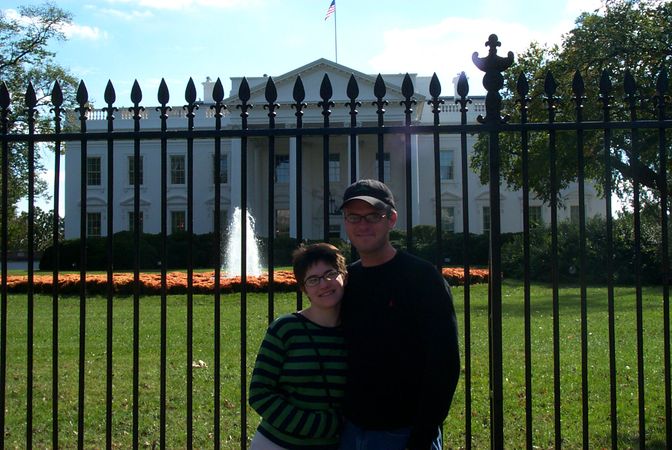 Rachel and me outside the White House.