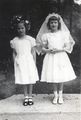Gail and Donna make their first communion.