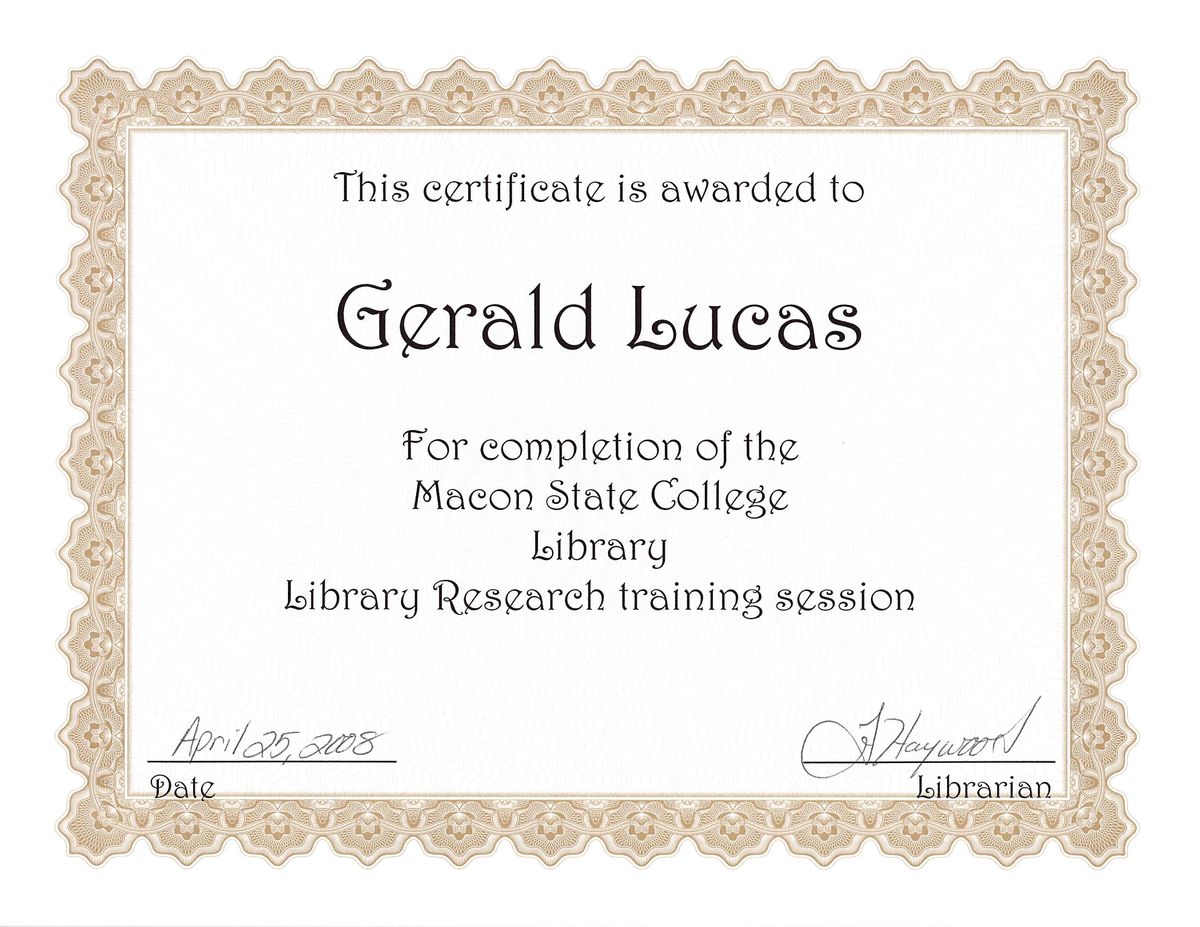 April 25, 2008 - Gerald R. Lucas