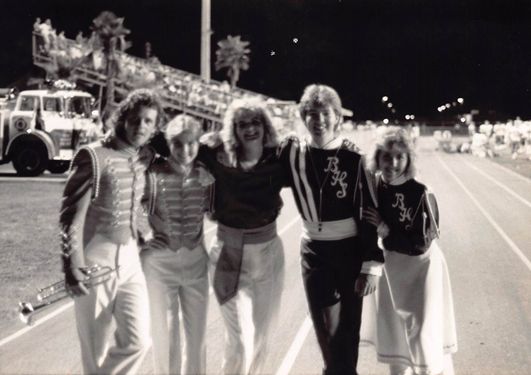 Band officers: Me, Marcy, Kelly, Ken, and ..., 1986.
